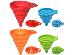 Conjunto De Funis De Silicone, 4 Peças, Dobráveis, Para Líquidos E Pós