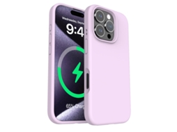 (roxo, Iphone 16 Pro) Capa Magnética De Silicone Líquido Para Iphone, Cor Sólida E Simples.
