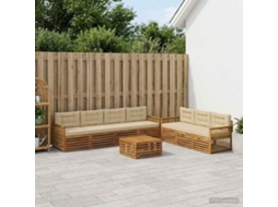Vidaxl Conjunto De Sofás Para Exterior 8 Unid. Natural E Bege