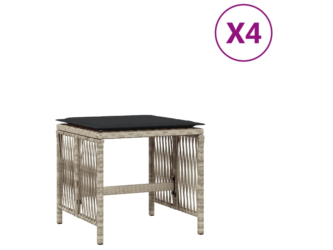 Garden Stool, Garden Stools Vidaxl Cinzeto Rattan / Vime (n/a)