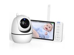 Câmera de Monitoramento para Bebê, Tela de 5 Polegadas, Visão Noturna, Áudio Bidirecional AQUAFORGE
