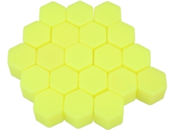 Tampas Sextavadas De Fácil Instalação, 20 Unidades, Silicone Amarelo