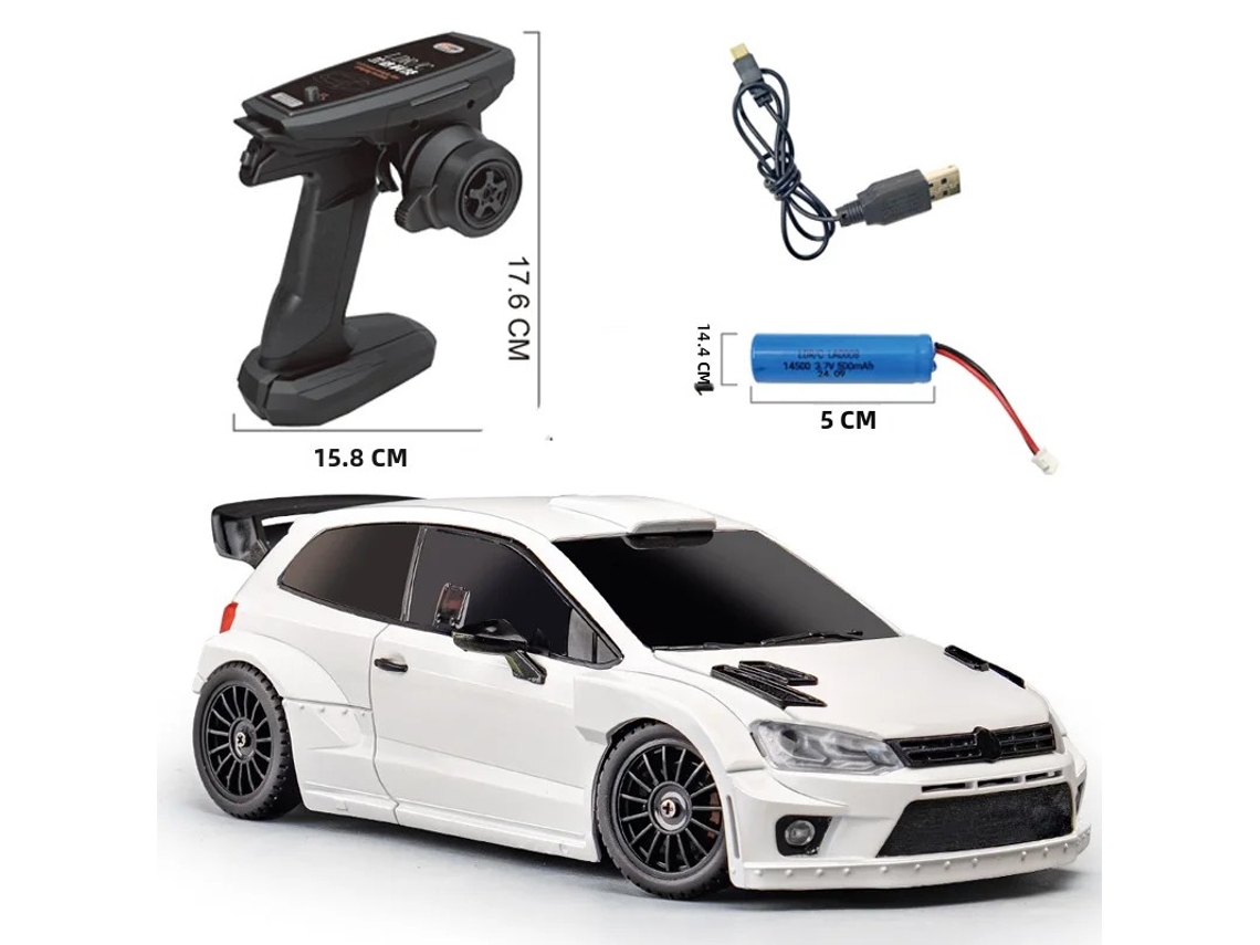(branco) Carro De Corrida Drift Rc - Escala 1:28 - 2.4g Controle Remoto 4wd Motor De Alta Velocidade - Brinquedo De Carro Em Miniatura
