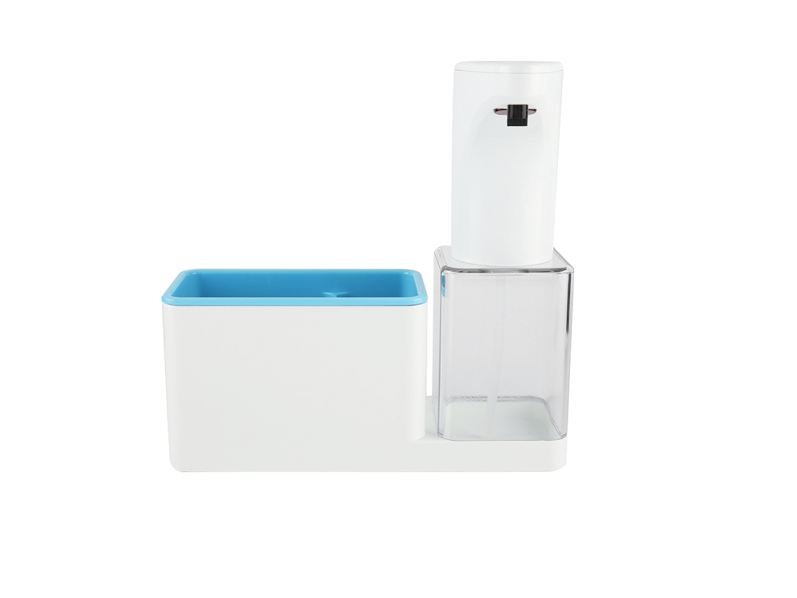 EIOORORRIY Dispensador automático de sabão em espuma com sensor, 450 ml, para cozinha e casa (azul)