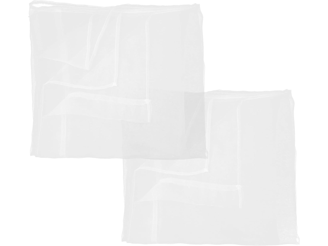 Conjunto De 2 Cortinas Mosquiteiras Transparentes Poliéster Para Sala Estar E Quarto, Removíveis Para Lavagem