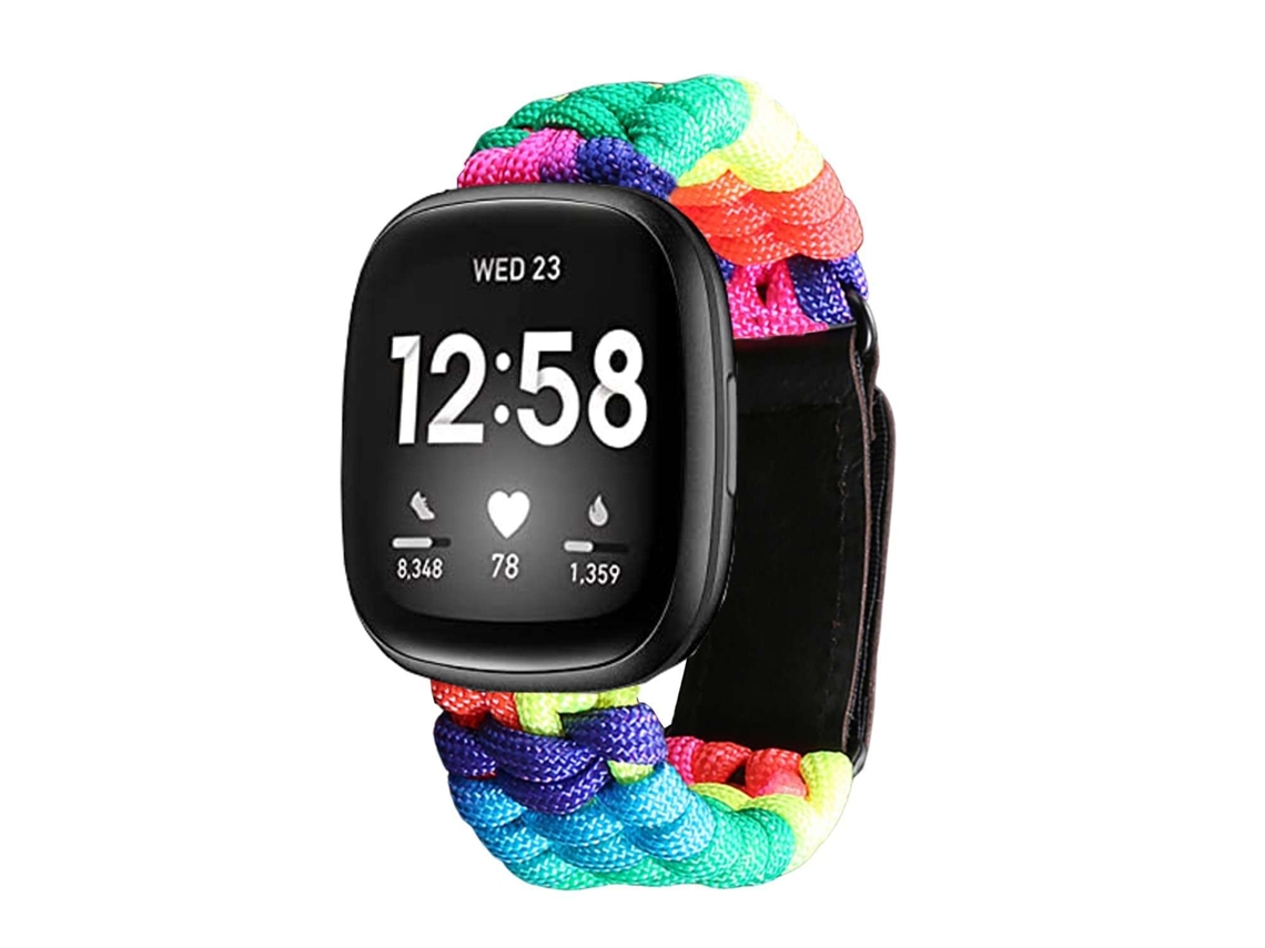 Bracelete Pulseira Fio Entrançado para Fitbit by Google Versa Multicor