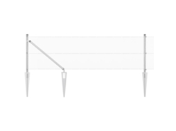 Conjunto 1 Painéis De Cerca Vidaxl Prateado Aço (25 X 0,4 M)