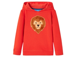 Sweatshirt Para Criança Com Capuz Vermelho 104