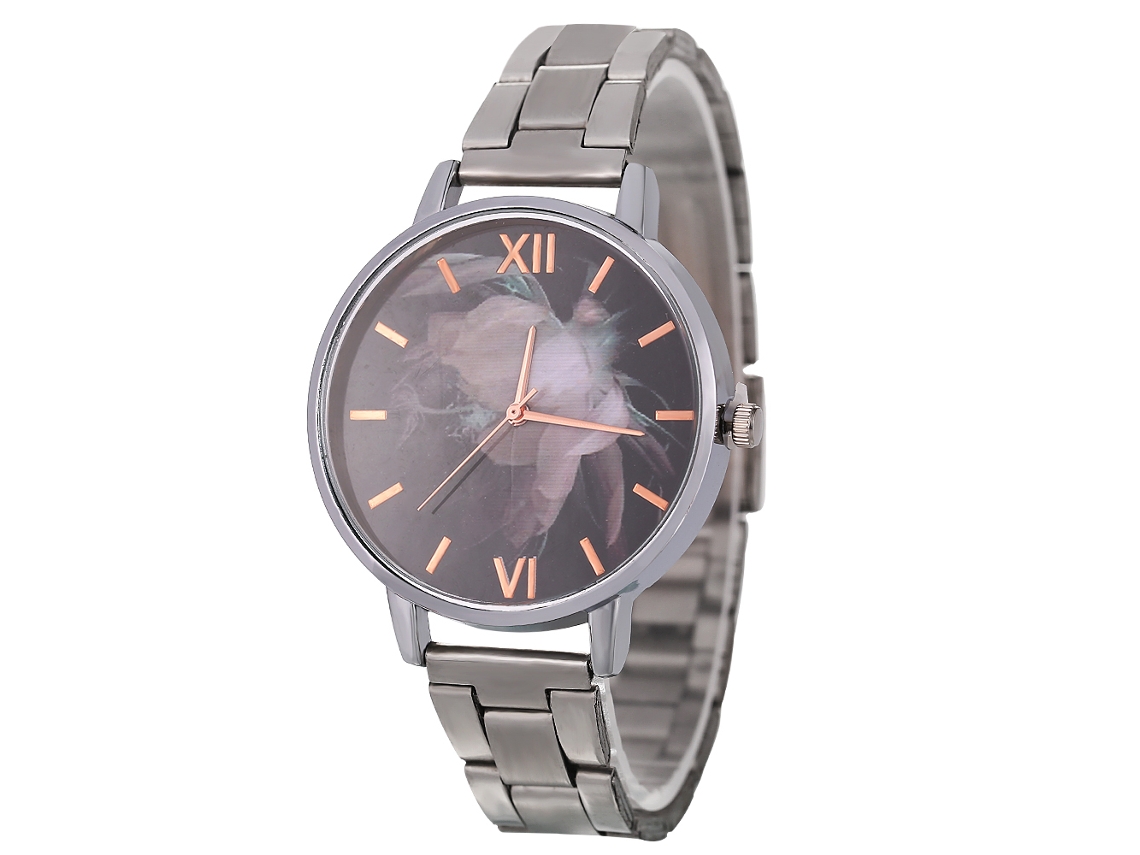 Reloj Analógico Unisex De Negocio Con Correa De Acero Pareja Quartz Zhoulianfa (plata)