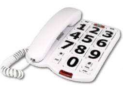 Telefone Fixo Para Idosos Com Botões Grandes, Ideal Para Idosos E Deficientes Auditivos Brilvibera