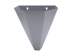 Cone para Galinhas de aço inox média para contenção e abate de aves com costas planas | S/MARCA