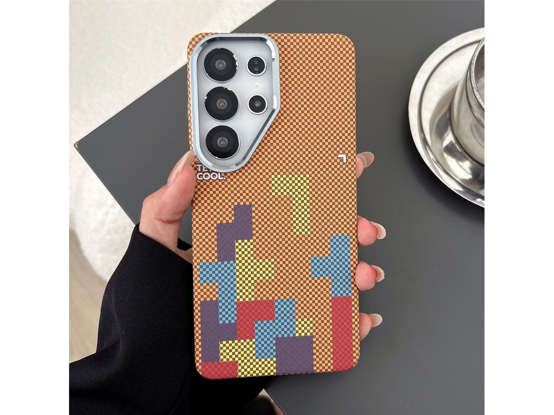Capa Hexinyigjly Para Samsung S26 Ultra, Compatível Com Magsafe, Fibra Aramid 600d, Proteção Militar Laranja