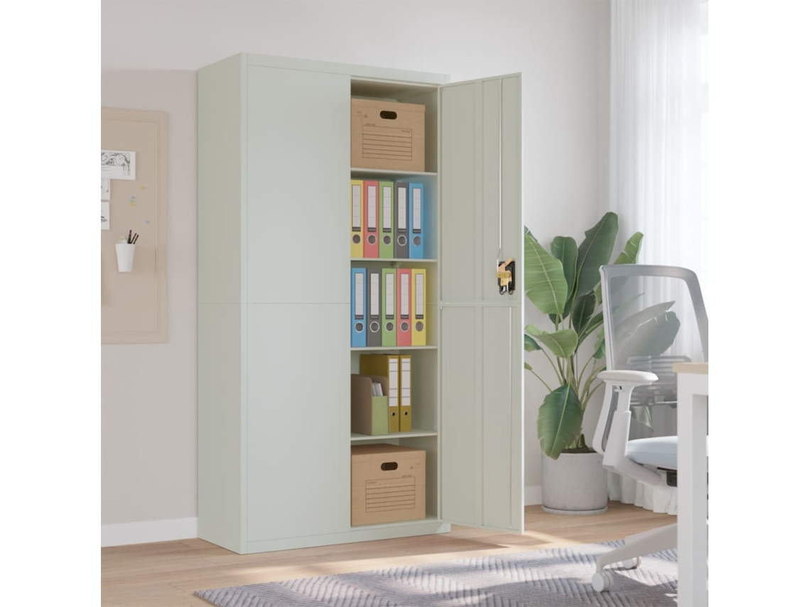 Vidaxl Arquivador 90x40x180 Cm Aço Cinzento-claro