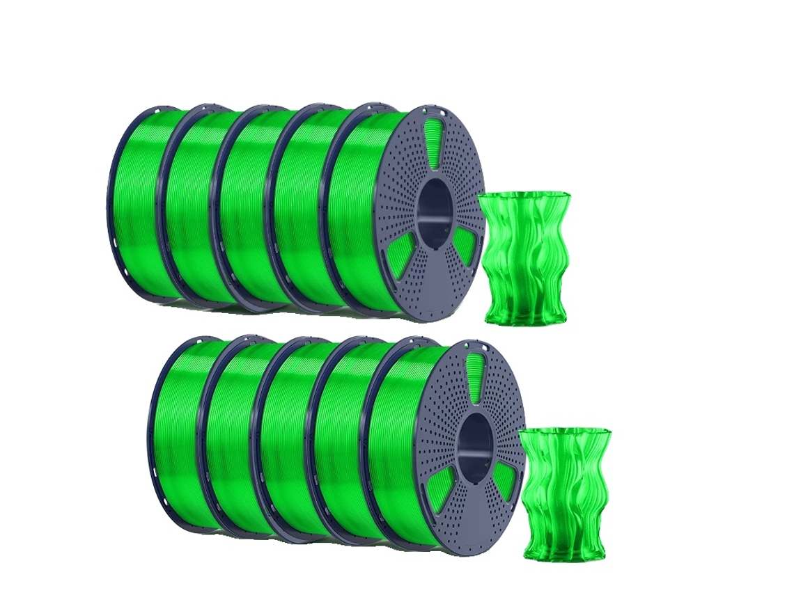Filamento Para Impressora 3d, Material Petg, Compatível Com Impressoras Fdm, Verde Transparente