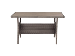 Maison Exclusive - Mesa De Jardim 120x70x66 Cm Vime Pe Cinzento
