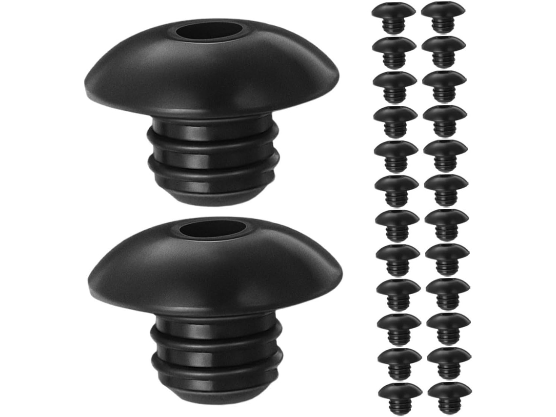 Tampas De Silicone Pretas Para Garrafas E Canos, Com Rosca, Conexão Se