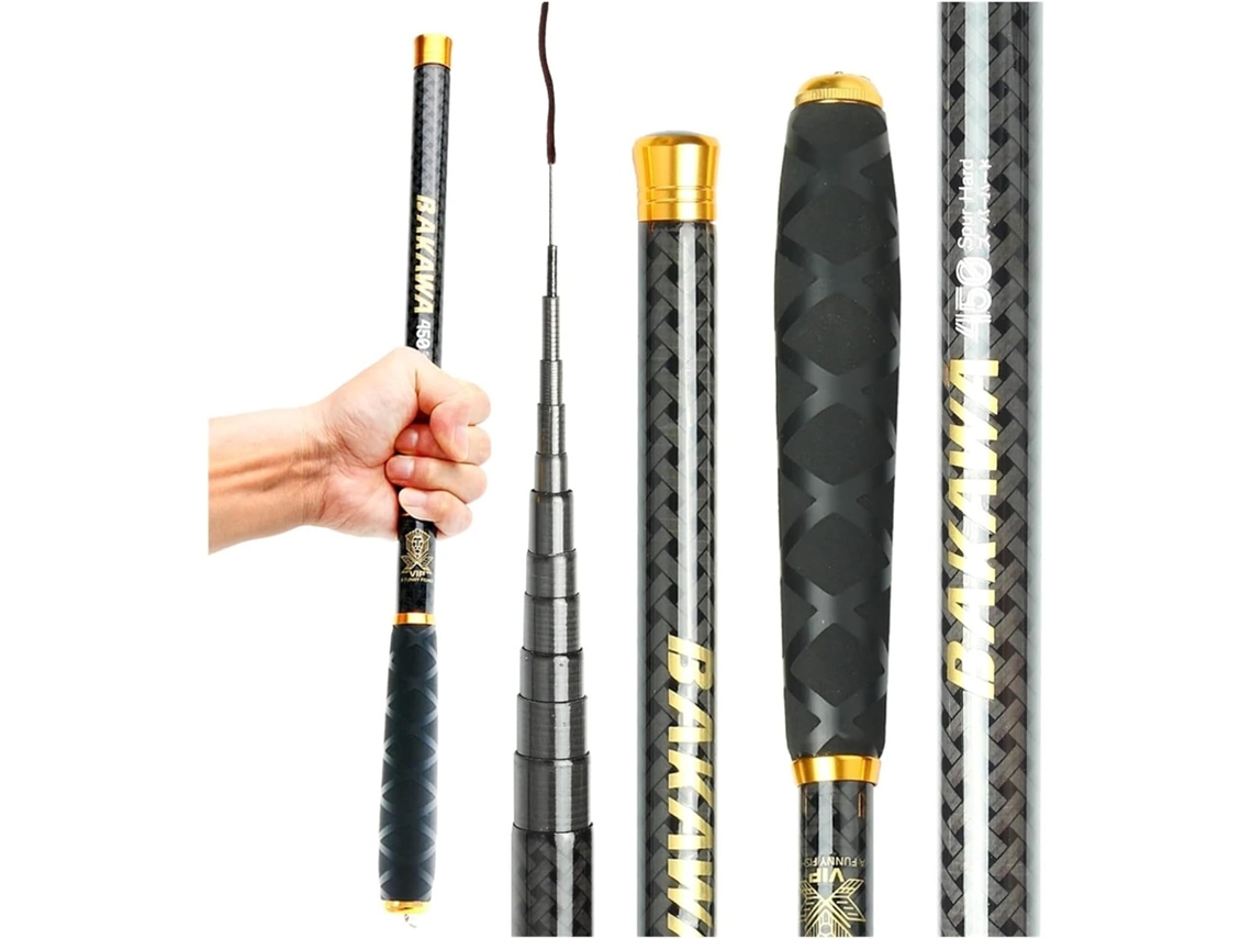3,6 M 4,5 5,4 630 C 7,2 Vara Pesca Arremesso Ideal Fácil Montar