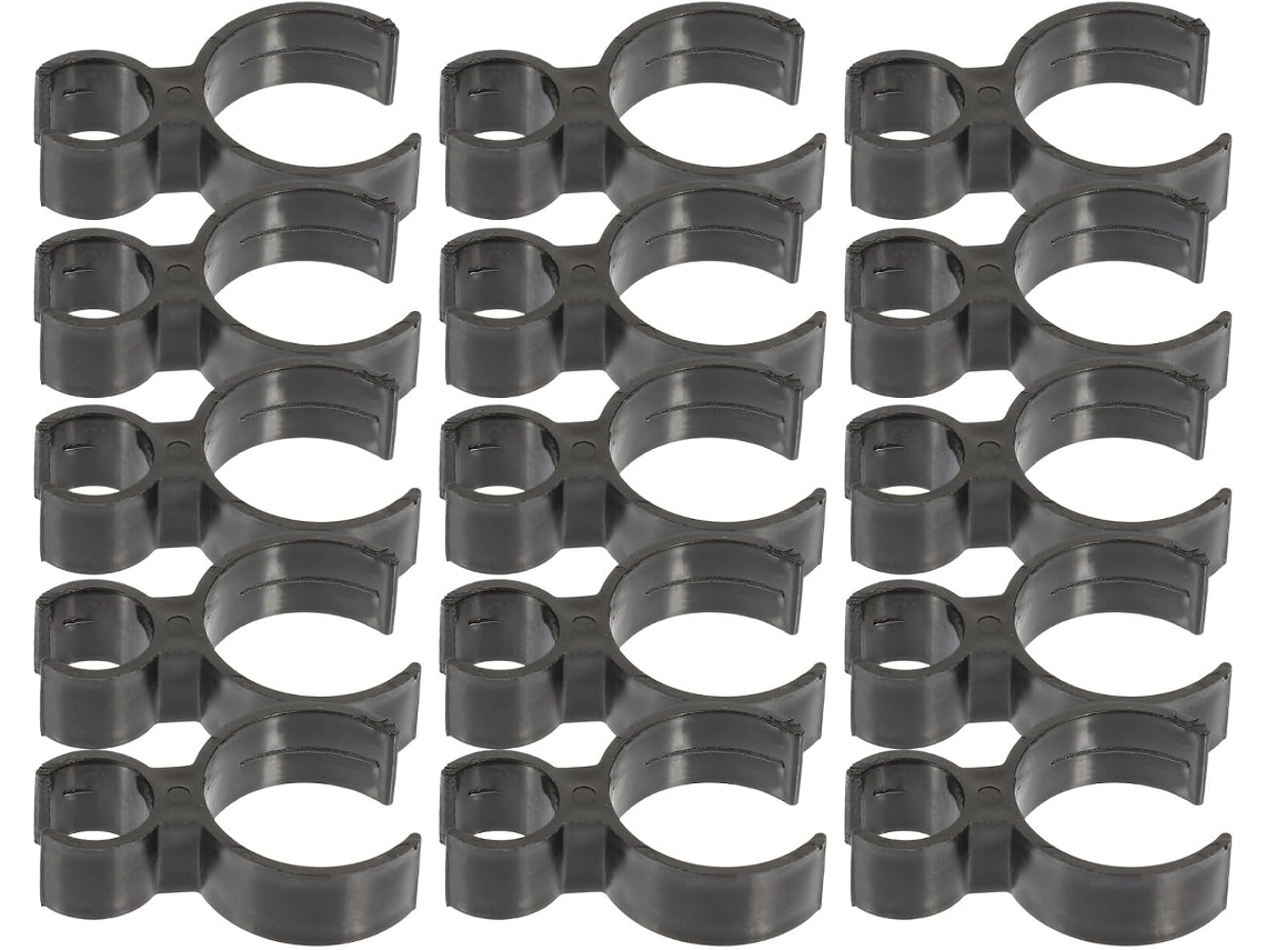 Conjunto Vaguelly com 15 suportes para garrafas de vinho e castiçais em plástico preto, suportes portáteis para garrafas.