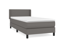 Box Spring Bed, Box Spring Beds Vidaxl Cinzeto Couro Artificial (100 X 200 Cm)