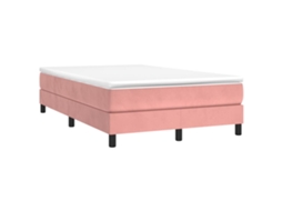 Cama Boxspring com Colchão 120x190 Cm Veludo Rosa MAISON EXCLUSIVE