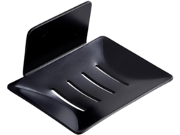 Saboneteira De Parede Yarnow Em Aço Inoxidável Preto, Com Instalação Sem Furos E Sistema De Drenagem, Para Banheiro E