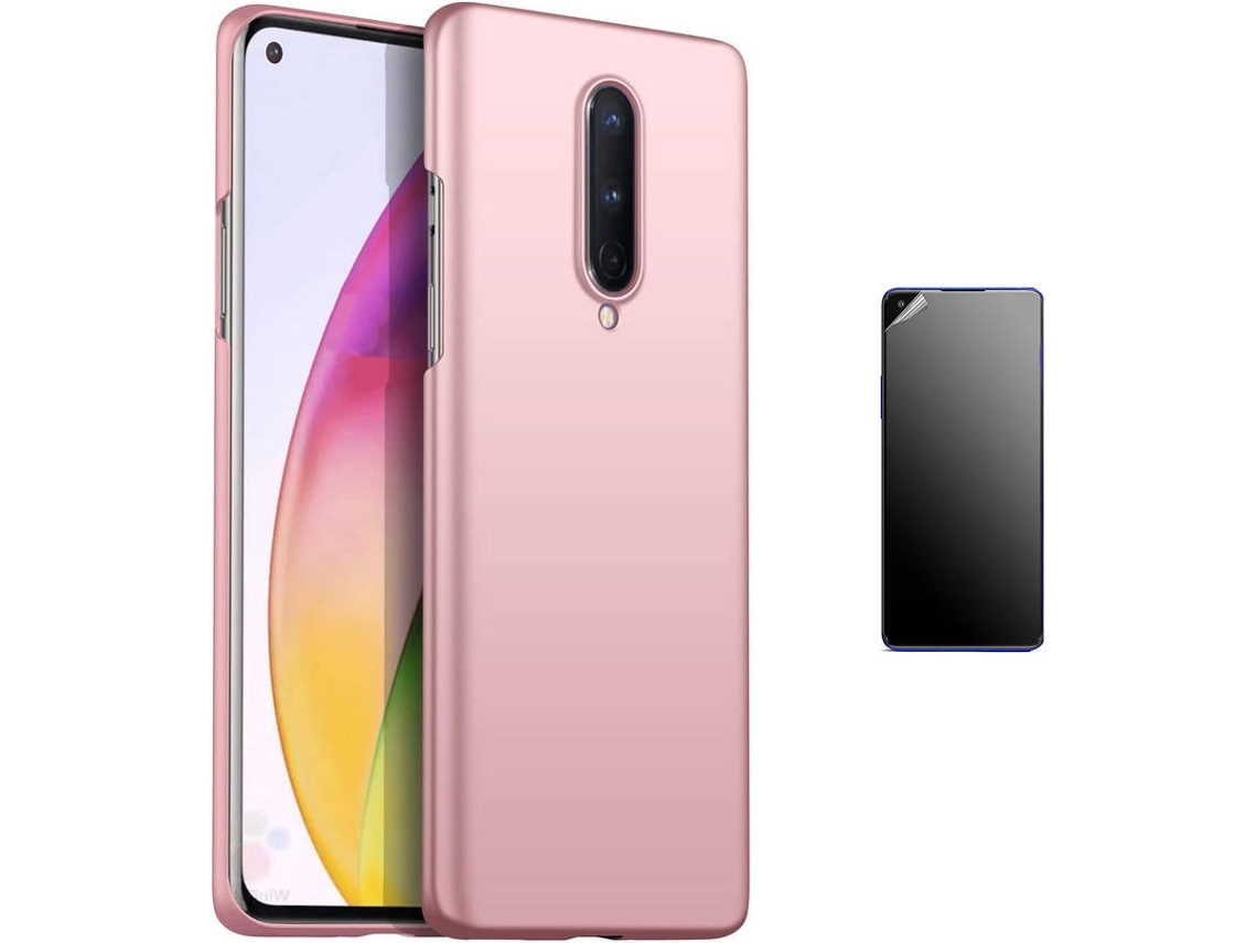 Kit Capa e Película Oneplus 8 Ultimatte Turtleshell Rosa