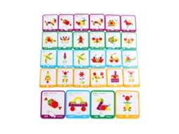 Primerox conjunto de 155 Blocos de Madeira Puzzle Formas Geométricas Brinquedo Educativo Infantil