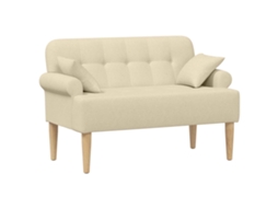 Conjunto 1 Móveis Modernos Vidaxl Creme Tecido (120 X 65 X 79 Cm)