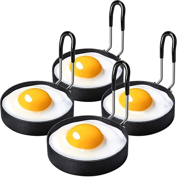 Conjunto De 4 Moldes De Aço Inoxidável Para Ovos E Omeletes
