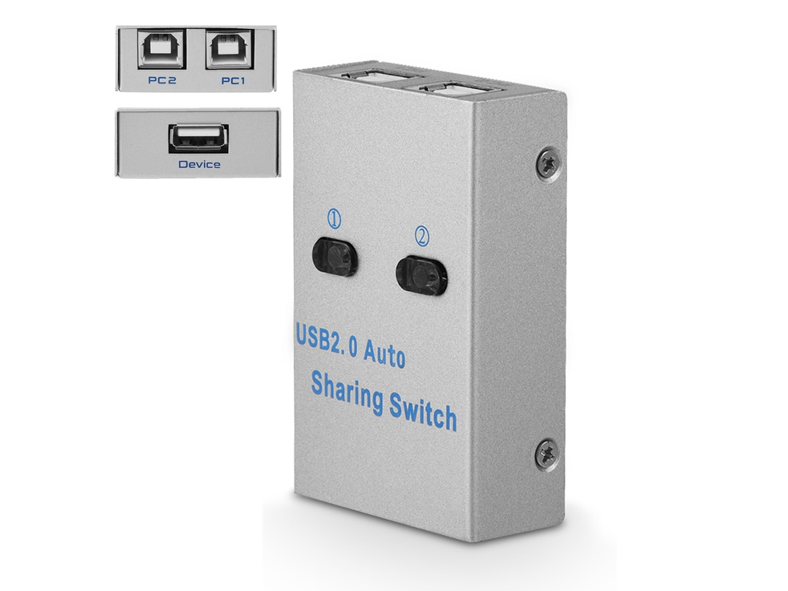 Switch De Compartilhamento De Impressora Usb (comutação Automática 1 Para 2)