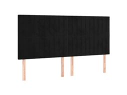 Cabeceira Preta 160x5x118/128 Cm Veludo MAISON EXCLUSIVE