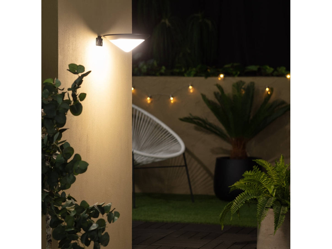 Candeeiro LED LEDKIA Solar (Preto - LED Integrado - 3 W)