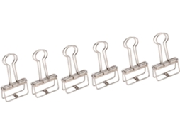 50 Clipes Metálicos Resistentes para Pasta, Clipes de Papel para Documentos e Contabilidade, Design Vazado De 3, 3cm Prata