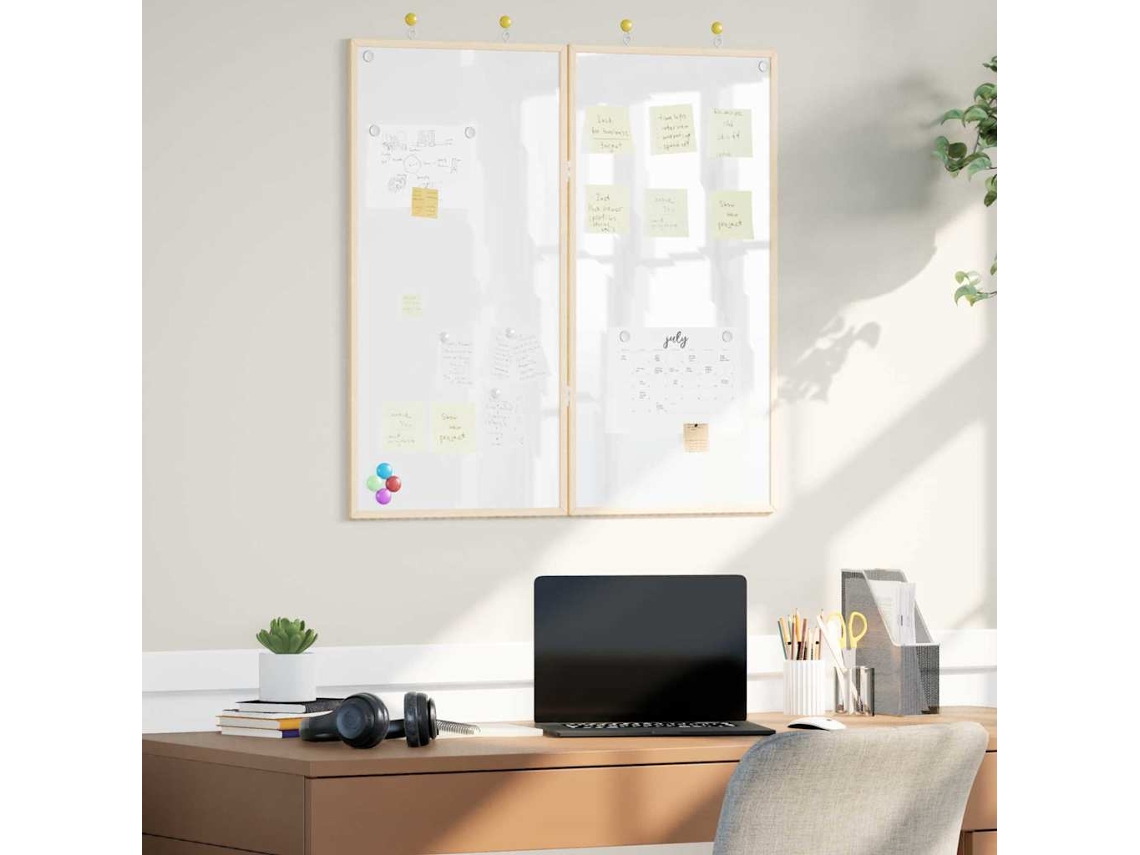 Vidaxl Quadro De Avisos Manual Branco 80 X 80 X 1,4 Cm