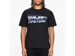 Rockinstone Back To The Future Movie Chrome To The Future Black Adult T-shirt Size:xxxl