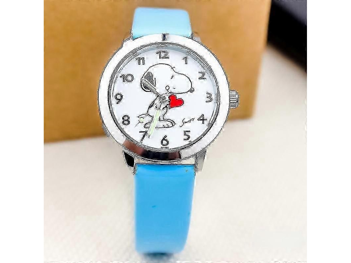 Relógio De Pulso Infantil Snoopy, Desenho Animado, Quartzo, Moderno, Para Meninos E Meninas, Com Pulseira Couro P U, Fofo, Pre