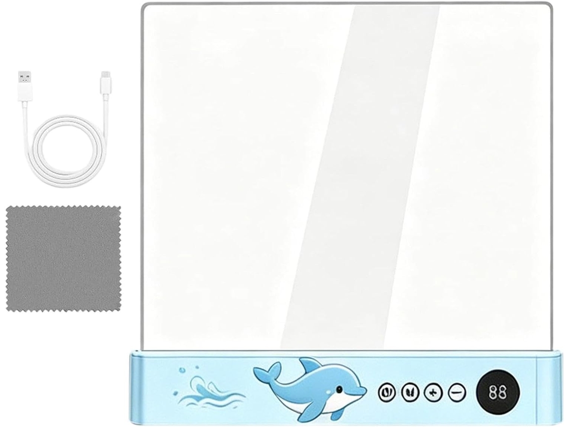 Luz De Leitura Plana Recarregável 1200mah Com 3 Cores Intensidade