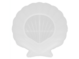 Molde de silicone para bandeja de joias com formato de concha para artesanato DIY e decoração de casa.