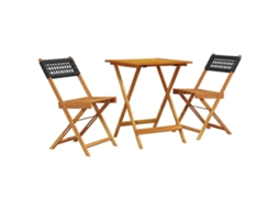 Bistro Set, Bistro Sets Vidaxl Preto Madeira De Acácia (60 X 60 X 75 Cm)