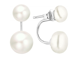 2026zentro-orejas De Perlas Dobles Plata 925 Perlas De Agua Dulce 7mm/9mm Regalo Para Mujer