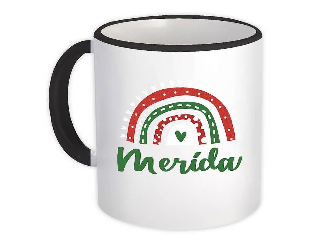 Caneca De Presente: Merida México Arco-íris