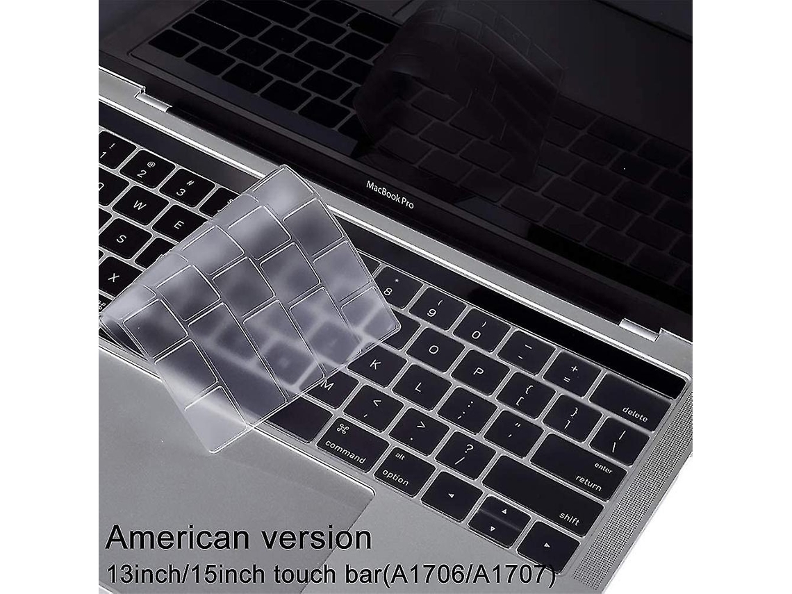 Capa De Teclado Ultrafina Compatível Com Macbook Pro Com Touch Bar De 13/15 Polegadas Layout Skin Us Brilvibera (a1706 / A1707)
