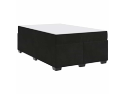 Conjunto 1 Estrutura Da Cama Vidaxl Preto Tecido (120 X 200 Cm)