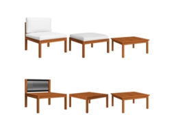 Garden Lounge Set, Garden Lounge Sets Vidaxl Marrom Madeira De Acácia (n/a)