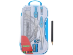 Kit De Desenho Profissional Fuoyloo Com Compasso Ferro, Régua De Plástico E Estojo Armazenamento Cor Aleatória, Ideal