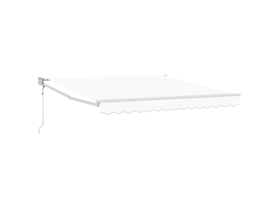 Conjunto 1 Toldo Retrátil Vidaxl Branco Poliéster (350 X 250 Cm)