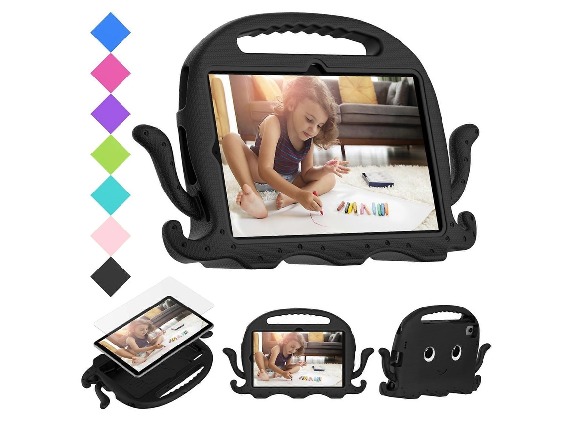 Capa híbrida de EVA à prova de choque estilo polvo da Webake com alça para tablet