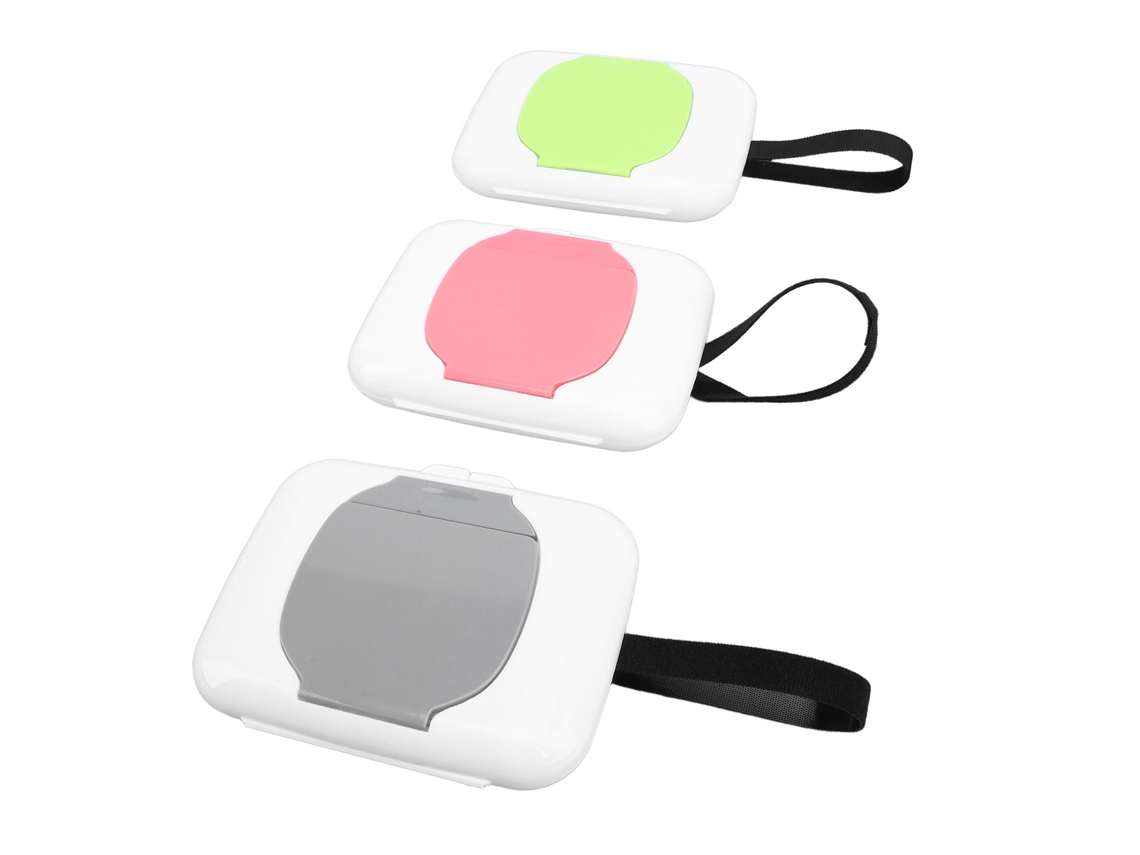 Primerox 3pcs Dispensador de Toalhas Umedecidas Portátil para Bebê com Fecho Hook And Loop