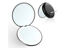 Nova Line espelho Compacto Recarregável de Bolso 3.5" com Led, 1x/10x, Interruptor Magnético, Leve para Mulheres