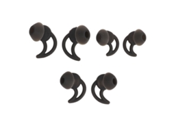 Mali ponta de Ouvido de Silicone Substituta para Fones Qc20 Qc30 Ie2 Ie3 Sie2i Tamanhos S/m/l Preto 3 Pares